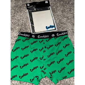 Men's Cookies Green Black Boxer Briefs Size L New In Package